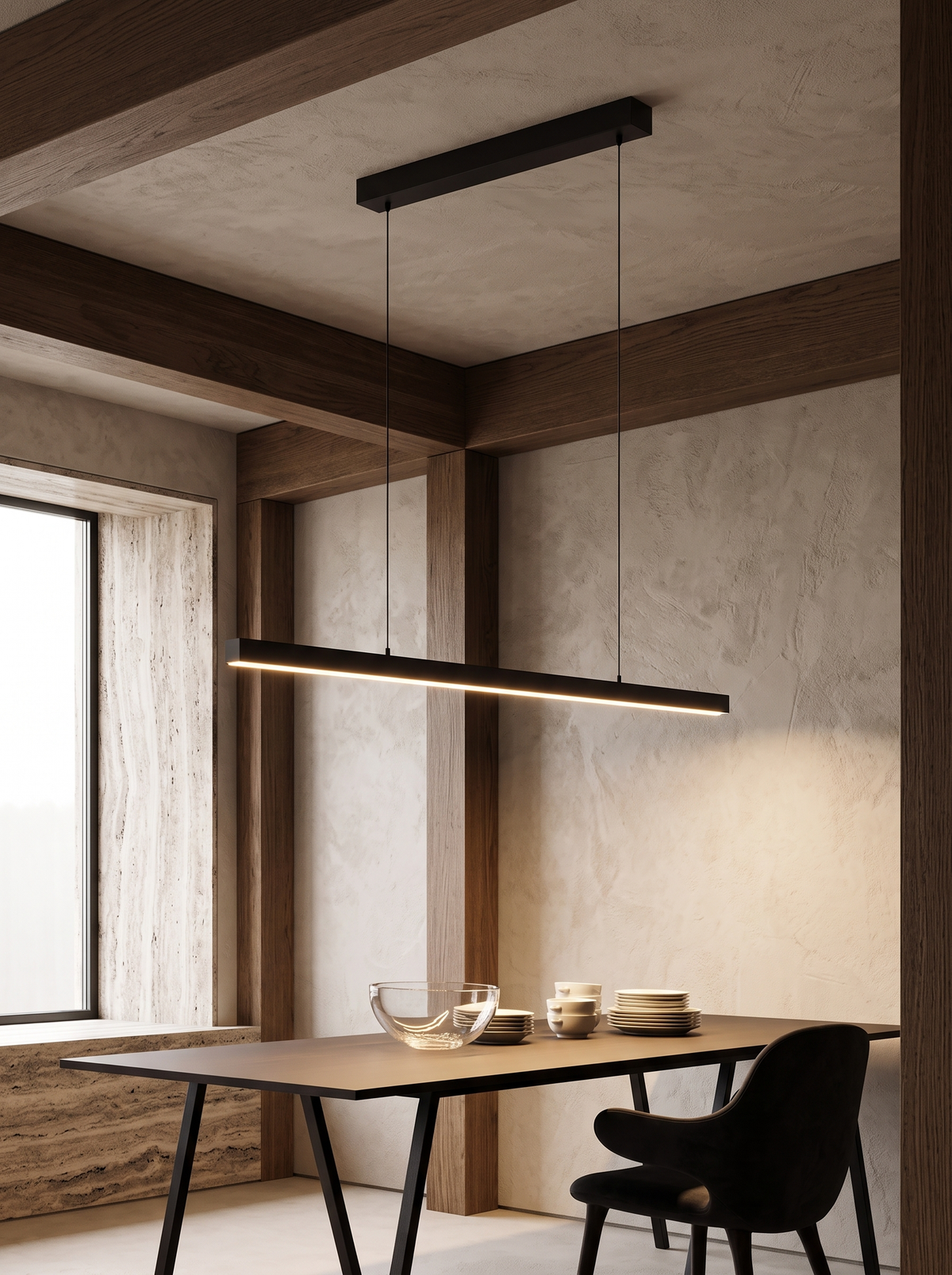 AXIS 01 — vista architettonica, finitura nera