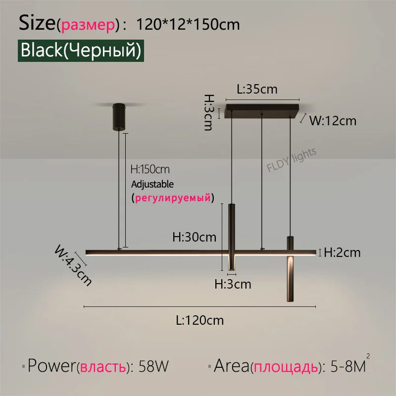 AXIS 04 / Linear Pendant Light